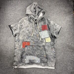 IMPERIOUS Men's Distressed Patchwork Pullover Hoodie Sz XL Skate/Streetwear EUC